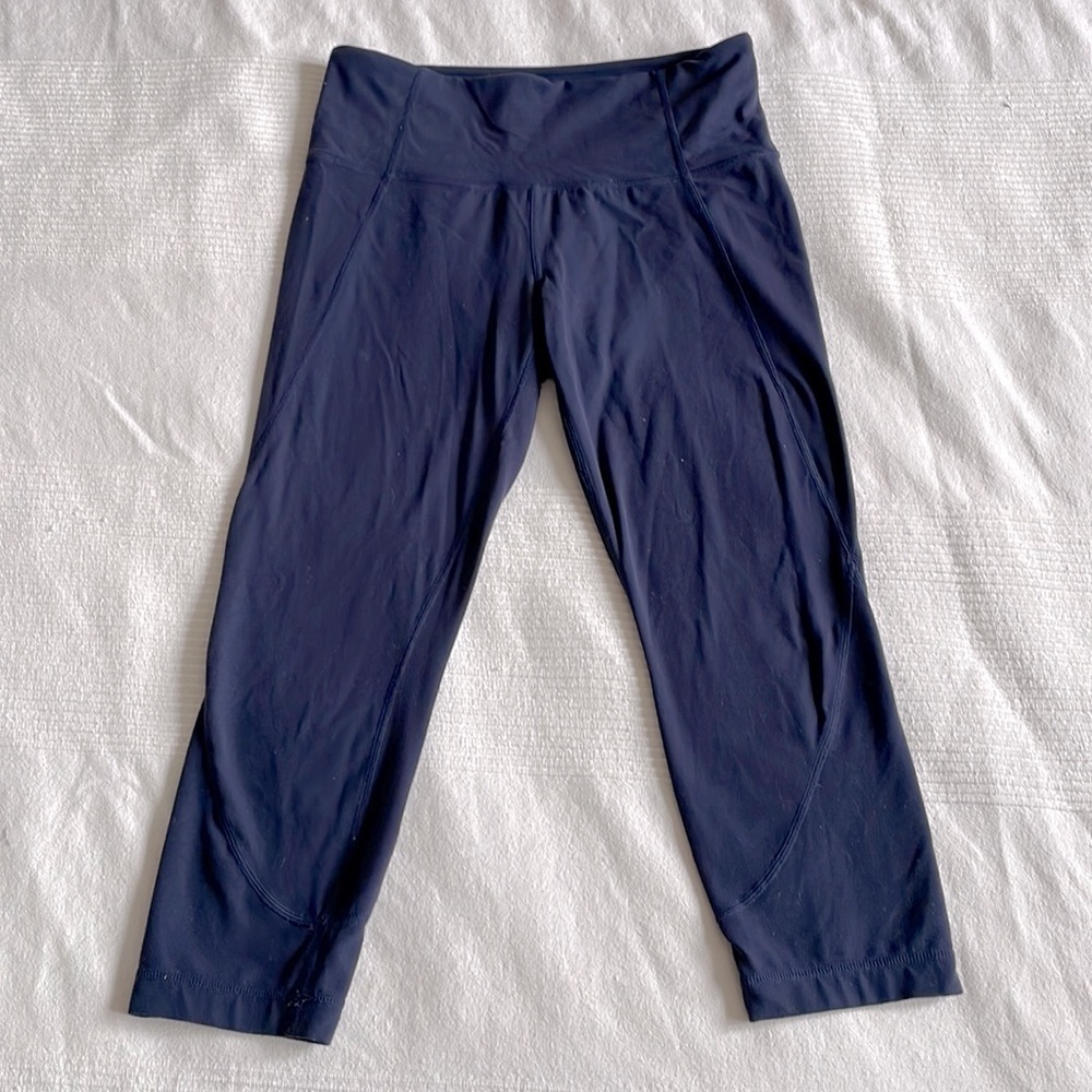 ATHLETA Cropped Blue Leggings Size Small
